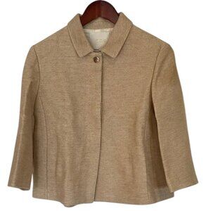Maje cropped blazer tan women’s size 38